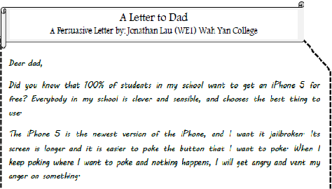 how to write a persuasive letter for kids